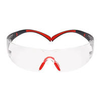 3M 7100148026 biztonsági szemellenző és szemüveg Védőszemüveg Polikarbonát (PC) Szürke, Vörös