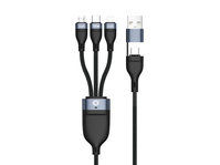 Conceptronic ETTA06B15 USB-kabel USB 2.0 1,5 m USB C USB C/Micro-USB B/Lightning Zwart