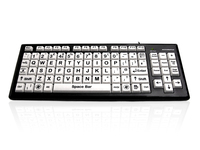 Accuratus Monster 2 tastiera USB QWERTY Inglese britannico Nero, Bianco
