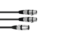 Omnitronic 30225210 audio cable 1.5 m XLR (3-pin) 2 x XLR (3-pin) Black