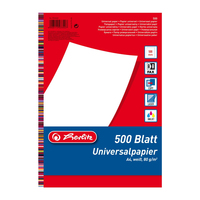 Herlitz 5033402 papier voor inkjetprinter A4 (210x297 mm) 500 vel Wit