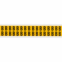 Brady 1520-B self-adhesive label Rectangle Permanent Black, Yellow 32 pc(s)