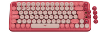Logitech POP Keys Wireless Mechanical Keyboard With Emoji Keys toetsenbord RF-draadloos + Bluetooth QWERTZ Duits Bordeaux rood, Roze, Roze