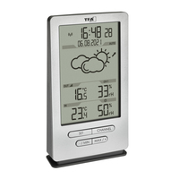TFA-Dostmann 35.1162.54 Umgebungsthermometer Elektronisches Umgebungsthermometer Indoor/Outdoor Schwarz, Silber