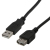 MCL USB 2.0 Type A m/f, 3m cable USB USB A Negro