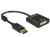 DeLOCK 62601 adaptador de cable de vídeo 0,2 m DisplayPort DVI-I Negro
