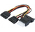 ATEN 147557 SATA-kabel 0,3 m SATA 15-pin 2 x SATA 15-pins + Molex (4-pins) Verschillende kleuren, Zwart