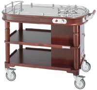 Sambonet Trolley Versailles S/S Eiche/Butan Flambierwagen