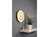 Kleine LED Wandleuchte MOON für Wand & Decke, Spiegel Design Blattgold Ø30cm