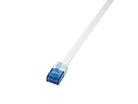 LogiLink Flachpatchkabel RJ45 U/UTP Cat6 0.50m weiß