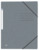 Oxford Top File + A4 Eckspannermappe mit Gummizugverschluss mit Einschlagklappen grau