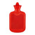 Relaxdays Wärmflasche 1 Liter, langlebig, sichere Wärmeflasche, Bettflasche ohne Bezug, geruchsneutraler Naturgummi, rot