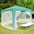 Relaxdays Moskitonetz für 3 x 3 m Pavillon, 2 Seitenteile, mit Reißverschluss & Klettband, 12 m XL Mückennetz, weiß