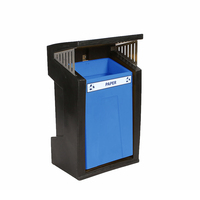 Provincial Recycling Bin - 39 Litre-Light Blue-Organic Waste