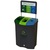Meridian Recycling Bin with Two Open & Liquid Apertures - 110 Litre - Onyx