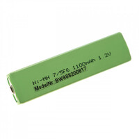 Battery cell 7/5F6, Button Top, NiMH 1.2V 1100mAh