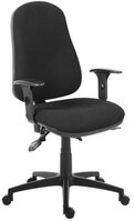 Ergo Comfort High Back Fabric Ergonomic Operator Office Chair with Arms Black - 9500BLK/0270 -