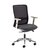 Arcade black mesh back operator chair with grey fabric seat and light grey frame
