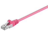 CAT 5e Patchkabel, SF/UTP, magenta, 3 m - Kupferkaschierter Aluminiumleiter (CCA)