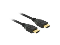 Anschlusskabel, High Speed HDMI mit Ethernet, A Stecker an A Stecker, 4K, schwarz, 1m, Delock® [8471