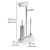 WENKO Stand WC-Garnitur mit Box Rivazza Weiß, integrierter Toilettenpapierhalter