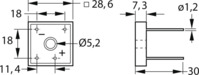 Diotec Brückengleichrichter, 1000 V, 25 A, Flachbrücke, KBPC2516W