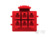 Steckergehäuse, 6-polig, RM 3.96 mm, gerade, rot, 368576-2