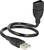 Delock USB kábel USB 2.0 USB-A dugó, USB-A alj 0.35 m Fekete Hajlékony hattyúnyak kábel 83498