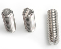 M8 X 45 SLOTTED SET SCREW FLAT POINT DIN 551 / ISO 4766 A2 STAINLESS STEEL