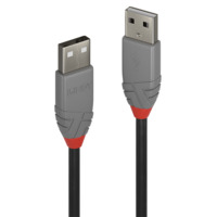LINDY 36694, 3m USB 2.0 Typ A Kabel, Anthra Line