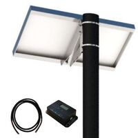 85W 12V Solar Kit: 85W 12V Panel, Pole Mount, PWM Controller, Cable, Supports 20W continuous