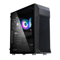 Atx Mid Tower Pc Case , Pre-Installed 2 X 120Mm Blue ,