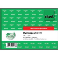 Quittung, A6, 2x40 Blatt SIGEL SD022