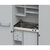 Cocina-armario con puertas batientes, 2 placas de cocción eléctricas, fregadero a la izquierda, blanco, 1956 x 900 x 650 mm.