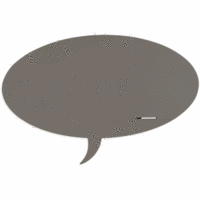 Symbol-Tafel Skinshape Sprechblase lackiert 100x150cm RAL 7039 quarzgrau
