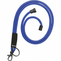 Kompfort-Umhängeband rund 5mm mit Karabiner/Schlüsselring blau VE=10 Stück