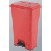Abfallbehälter Hera mit Pedal 85l rot