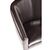 Bolero PU Leather Tub Armchair Dark Brown Birch Frame - Seat Height - 495mm