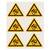 Warnschild, 50 mm, Warnung ungewollter Einzug, Polyesteretiketten, 100 Warnaufkleber