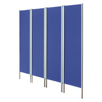Leichtparavent Paravent Sichtschutz Raumteiler 4-flügelig, 165x204 cm, Blau
