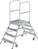 Alu-Podestleiter 2x4 Alu-Stufen Podesthöhe 0,96 m Arbeitshöhe bis 3,00 m