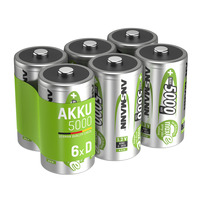 ANSMANN Akku D 5000mAh Mono NiMH 1,2V – 1000x wiederaufladbar (6 Stück)