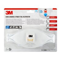 3M™ Aura™ Maske für Hand- und Maschinenschleifen 9322+, FFP2, mit Ventil