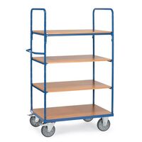 Fetra tall melamine shelf trolleys with 4 shelves, 1800mm tall