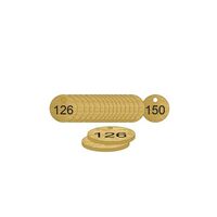 27mm Traffolyte valve marking tags - Bronze Effect (126 to 150)
