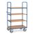 Fetra tall melamine shelf trolleys with 4 shelves, 1800mm tall