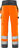 High Vis Green Handwerkerhose Kl.2, 2641 GPLU Warnschutz-orange/grau - Rückansicht