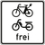 Verkehrszeichen VZ 1022-15 E-Bikes und Mofas frei, 600 x 600, 2mm flach, RA 1