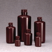 500ml Narrow-mouth bottles Nalgene™ with closure HDPE amber