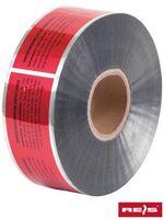 DETECTABLE WARNING TAPE REIS CZERWONO-SREBRNY